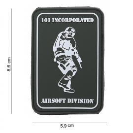 PATCH PVC 3D VELCRO 101 INCORPORATED SOLDIER GRIS