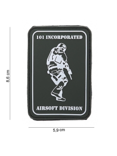 PATCH PVC 3D VELCRO 101 INCORPORATED SOLDIER GRIS