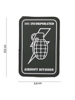 PATCH PVC 3D VELCRO 101 INCORPORATED GRENADE VERT