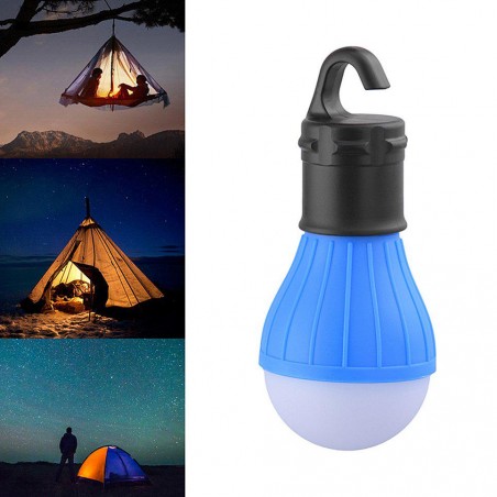 LAMPE DE CAMPING A SUSPENSION 3 LED BLEUE