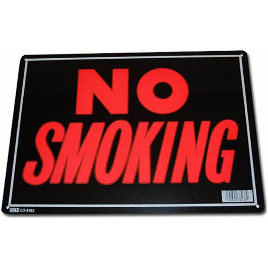 PLAQUE DÉCORATION EN MÉTAL "NO SMOKING"