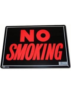 PLAQUE DÉCORATION EN MÉTAL "NO SMOKING"