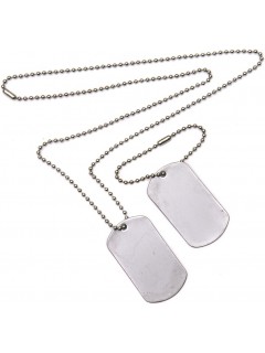 PLAQUES D'IDENTIFICATION MILITAIRES US (Dog Tag) SILVER