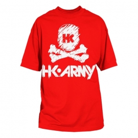 T-SHIRT HK ARMY SCRIBBLE ROUGE