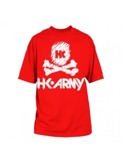 T-SHIRT HK ARMY SCRIBBLE ROUGE