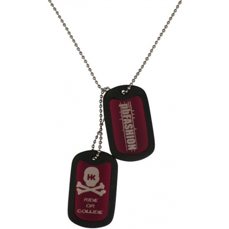 PENDENTIF DOG TAGS HK ARMY ROUGE