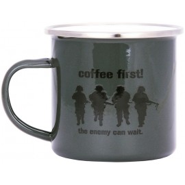 TASSE EN ÉMAIL FOSTEX COFFEE FIRST VERT (300ml)