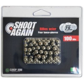 BILLES LANCE-PIERRE SHOOT AGAIN ACIER 7.9 mm (x100)