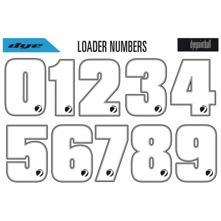PLANCHES STICKERS DYE NUMBERS POUR LOADERS (x2)