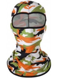 CAGOULE MULTIFONCTION POLYESTER 1 TROU CAMOUFLAGE ORANGE