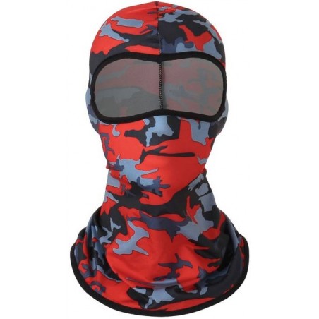 CAGOULE MULTIFONCTION POLYESTER 1 TROU CAMOUFLAGE ROUGE