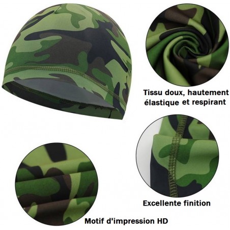 BONNET FIN EXTENSIBLE POLYESTER CAMOUFLAGE ROSE