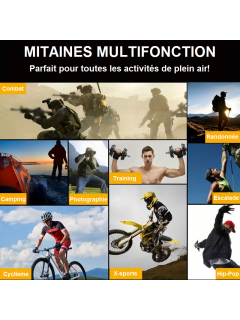 MITAINES TACTIQUES DE COMBAT MILITAIRES NOIR