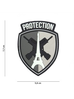 PATCH PVC 3D VELCRO 101 INC PROTECTION GRIS (Basse Visibilité)