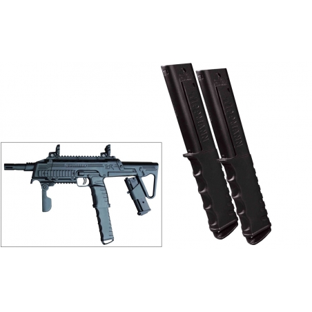 PACK 2 CHARGEURS TIPPMANN TiPX/TCR/98 MAG. ADAPTER TRU-FEED 12 BILLES (cal.68)