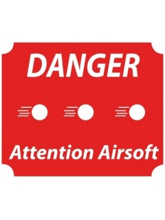 PANNEAU DANGER ATTENTION AIRSOFT