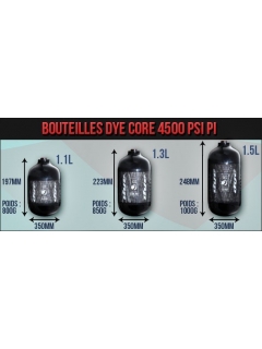 BOUTEILLE AIR DYE CORE 1.3L 300 Bars NOIRE