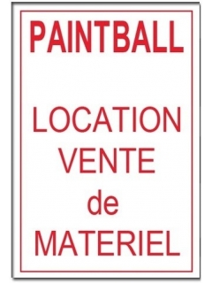 PANNEAU PAINTBALL LOCATION VENTE DE MATERIEL