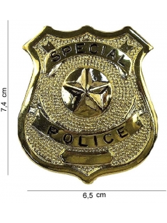 BADGE METAL FOSCO SPECIAL POLICE OR